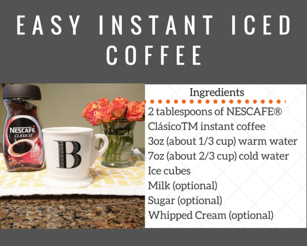 Instant iced coffee, http://chicinacademia.com